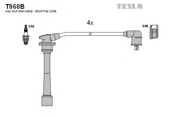TESLA T868B Комплект проводов зажигания для HYUNDAI ELANTRA II (Хендай Элантра 2) TESLA T868B Комплект проводов зажигания для HYUNDAI ELANTRA II (Хендай Элантра 2)