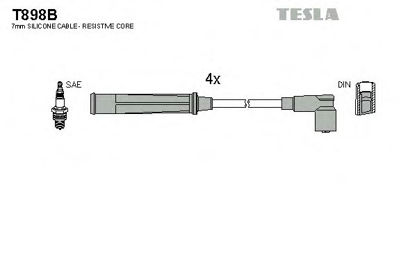 TESLA T898B Комплект проводов зажигания для MAZDA 323 P V (Мазда 323 пв) TESLA T898B Комплект проводов зажигания для MAZDA 323 P V (Мазда 323 пв)