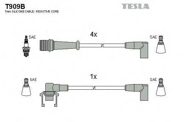 TESLA T909B Комплект проводов зажигания для RENAULT SAFRANE (Рено Сафранэ) TESLA T909B Комплект проводов зажигания для RENAULT SAFRANE (Рено Сафранэ)