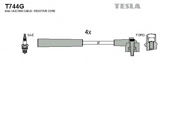 TESLA T744G Комплект проводов зажигания для FORD ORION III (Форд Орион 3) TESLA T744G Комплект проводов зажигания для FORD ORION III (Форд Орион 3)