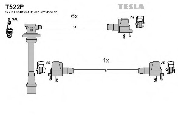 TESLA T522P Комплект проводов зажигания для LEXUS ES (Лексус Эс) TESLA T522P Комплект проводов зажигания для LEXUS ES (Лексус Эс)