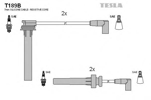 TESLA T189B Комплект проводов зажигания для JEEP LIBERTY (Джип Либэртъ) TESLA T189B Комплект проводов зажигания для JEEP LIBERTY (Джип Либэртъ)