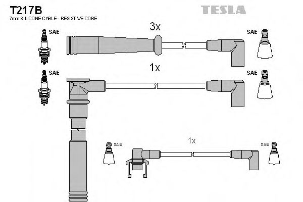 TESLA T217B Комплект проводов зажигания для RENAULT SAFRANE (Рено Сафранэ) TESLA T217B Комплект проводов зажигания для RENAULT SAFRANE (Рено Сафранэ)