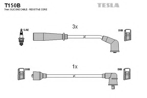 TESLA T150B Комплект проводов зажигания для DAEWOO DAMAS (Дэу Дамас) TESLA T150B Комплект проводов зажигания для DAEWOO DAMAS (Дэу Дамас)