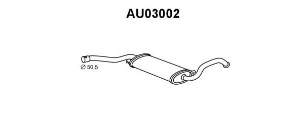 VENEPORTE AU03002 Средний глушитель выхлопных газов для AUDI 4000 (Ауди 4000) VENEPORTE AU03002 Средний глушитель выхлопных газов для AUDI 4000 (Ауди 4000)