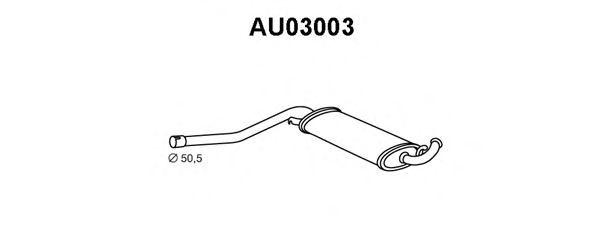 VENEPORTE AU03003 Средний глушитель выхлопных газов для AUDI 100 (Ауди 100) VENEPORTE AU03003 Средний глушитель выхлопных газов для AUDI 100 (Ауди 100)