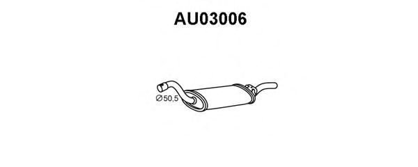 VENEPORTE AU03006 Глушитель выхлопных газов конечный для AUDI 90 (Ауди 90) VENEPORTE AU03006 Глушитель выхлопных газов конечный для AUDI 90 (Ауди 90)