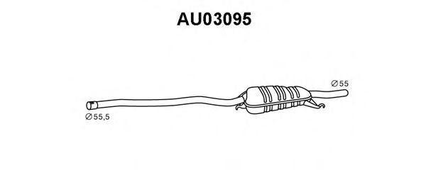 VENEPORTE AU03095 Предглушитель выхлопных газов для AUDI 90 (Ауди 90) VENEPORTE AU03095 Предглушитель выхлопных газов для AUDI 90 (Ауди 90)