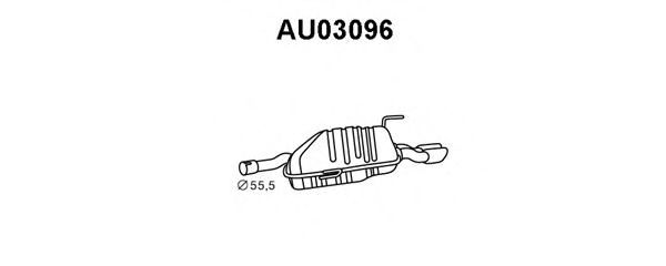 VENEPORTE AU03096 Глушитель выхлопных газов конечный для AUDI 90 (Ауди 90) VENEPORTE AU03096 Глушитель выхлопных газов конечный для AUDI 90 (Ауди 90)