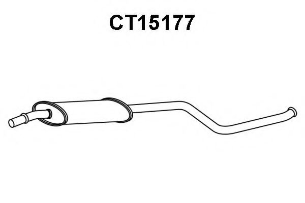 VENEPORTE CT15177 Средний глушитель выхлопных газов для CITROëN (Cитроëн) VENEPORTE CT15177 Средний глушитель выхлопных газов для CITROëN (Cитроëн)