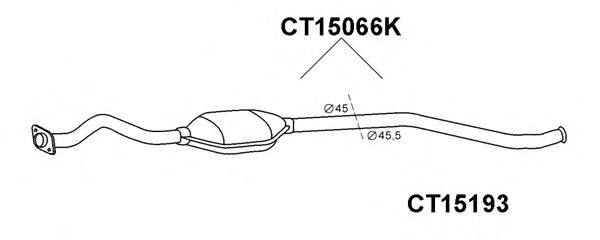 VENEPORTE CT15193 Ремонтная трубка, катализатор для CITROËN AX (CитроËн Аx)