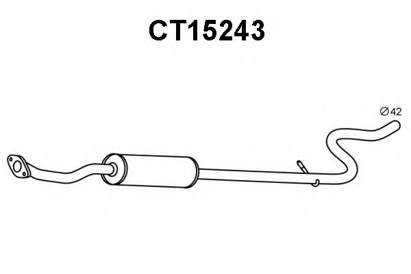 VENEPORTE CT15243 Предглушитель выхлопных газов для CITROëN (Cитроëн) VENEPORTE CT15243 Предглушитель выхлопных газов для CITROëN (Cитроëн)
