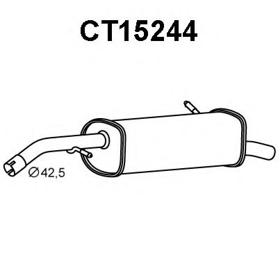 VENEPORTE CT15244 Глушитель выхлопных газов конечный для CITROëN (Cитроëн) VENEPORTE CT15244 Глушитель выхлопных газов конечный для CITROëN (Cитроëн)