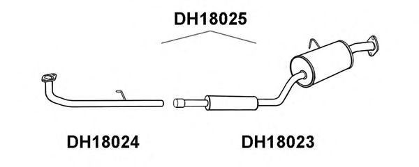 VENEPORTE DH18023 Глушитель выхлопных газов конечный для DAIHATSU CUORE VI (Дайхатсу Cуорэ vи) VENEPORTE DH18023 Глушитель выхлопных газов конечный для DAIHATSU CUORE VI (Дайхатсу Cуорэ vи)