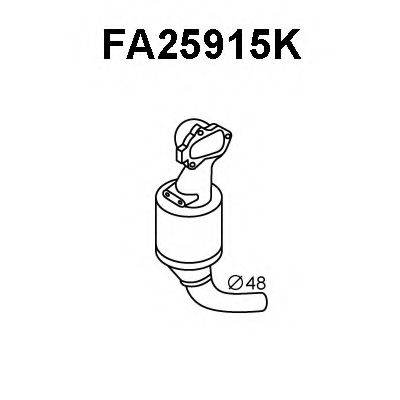 VENEPORTE FA25915K Катализатор для FIAT 500 (Фиат 500) VENEPORTE FA25915K Катализатор для FIAT 500 (Фиат 500)