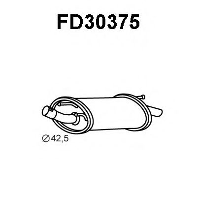 VENEPORTE FD30375 Глушитель выхлопных газов конечный для MAZDA (Мазда) VENEPORTE FD30375 Глушитель выхлопных газов конечный для MAZDA (Мазда)