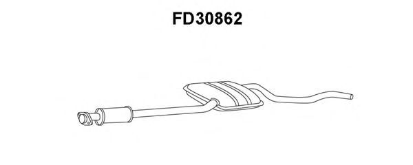 VENEPORTE FD30862 Средний глушитель выхлопных газов для FORD SCORPIO I (Форд Скорпио 1) VENEPORTE FD30862 Средний глушитель выхлопных газов для FORD SCORPIO I (Форд Скорпио 1)