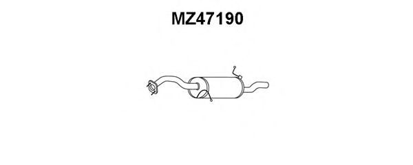 VENEPORTE MZ47190 Глушитель выхлопных газов конечный для MAZDA 323 F VI (Мазда 323 ф6) VENEPORTE MZ47190 Глушитель выхлопных газов конечный для MAZDA 323 F VI (Мазда 323 ф6)