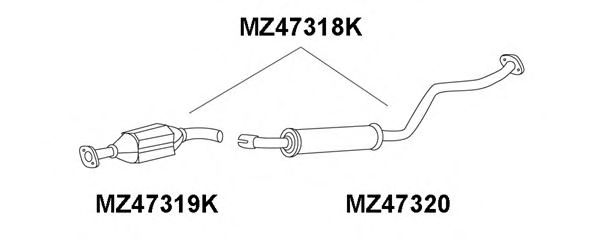 VENEPORTE MZ47320 Предглушитель выхлопных газов для MAZDA 323 F VI (Мазда 323 ф6) VENEPORTE MZ47320 Предглушитель выхлопных газов для MAZDA 323 F VI (Мазда 323 ф6)