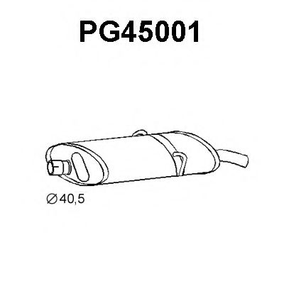 VENEPORTE PG45001 Глушитель выхлопных газов конечный для PEUGEOT 205 I (Пежо 205 и) VENEPORTE PG45001 Глушитель выхлопных газов конечный для PEUGEOT 205 I (Пежо 205 и)