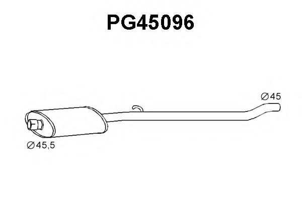 VENEPORTE PG45096 Средний глушитель выхлопных газов для PEUGEOT 205 II (Пежо 205 2) VENEPORTE PG45096 Средний глушитель выхлопных газов для PEUGEOT 205 II (Пежо 205 2)