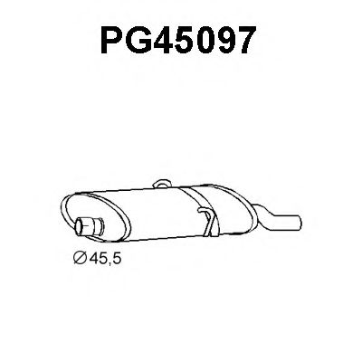 VENEPORTE PG45097 Глушитель выхлопных газов конечный для PEUGEOT 205 I (Пежо 205 и) VENEPORTE PG45097 Глушитель выхлопных газов конечный для PEUGEOT 205 I (Пежо 205 и)