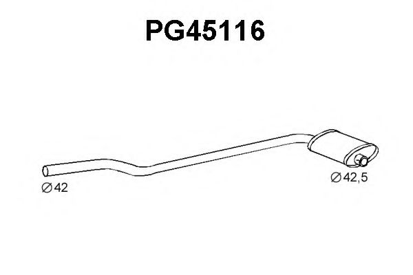 VENEPORTE PG45116 Предглушитель выхлопных газов для PEUGEOT 305 II (Пежо 305 2) VENEPORTE PG45116 Предглушитель выхлопных газов для PEUGEOT 305 II (Пежо 305 2)