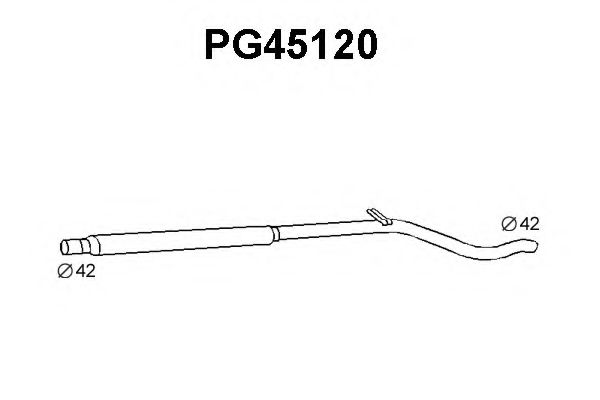 VENEPORTE PG45120 Средний глушитель выхлопных газов для PEUGEOT 305 II (Пежо 305 2) VENEPORTE PG45120 Средний глушитель выхлопных газов для PEUGEOT 305 II (Пежо 305 2)