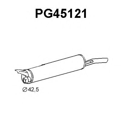 VENEPORTE PG45121 Глушитель выхлопных газов конечный для PEUGEOT 305 II (Пежо 305 2) VENEPORTE PG45121 Глушитель выхлопных газов конечный для PEUGEOT 305 II (Пежо 305 2)