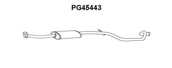 VENEPORTE PG45443 Средний глушитель выхлопных газов для PEUGEOT 206 SW (Пежо 206 св) VENEPORTE PG45443 Средний глушитель выхлопных газов для PEUGEOT 206 SW (Пежо 206 св)