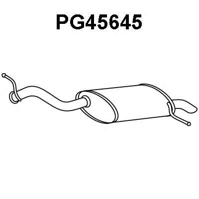 VENEPORTE PG45645 Глушитель выхлопных газов конечный для PEUGEOT 407 (Пежо 407) VENEPORTE PG45645 Глушитель выхлопных газов конечный для PEUGEOT 407 (Пежо 407)