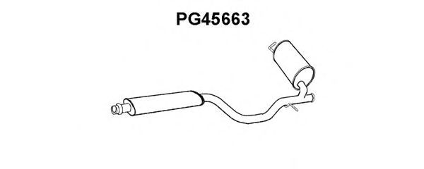 VENEPORTE PG45663 Средний глушитель выхлопных газов 