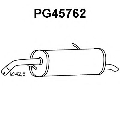 VENEPORTE PG45762 Глушитель выхлопных газов конечный для PEUGEOT 207 (Пежо 207) VENEPORTE PG45762 Глушитель выхлопных газов конечный для PEUGEOT 207 (Пежо 207)