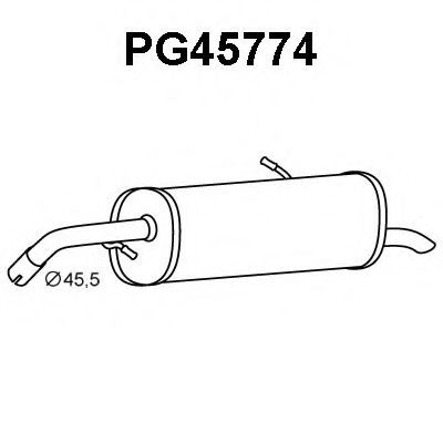 VENEPORTE PG45774 Глушитель выхлопных газов конечный 