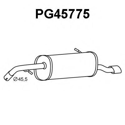 VENEPORTE PG45775 Глушитель выхлопных газов конечный 