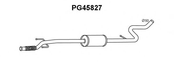 VENEPORTE PG45827 Предглушитель выхлопных газов для PEUGEOT 207 (Пежо 207) VENEPORTE PG45827 Предглушитель выхлопных газов для PEUGEOT 207 (Пежо 207)