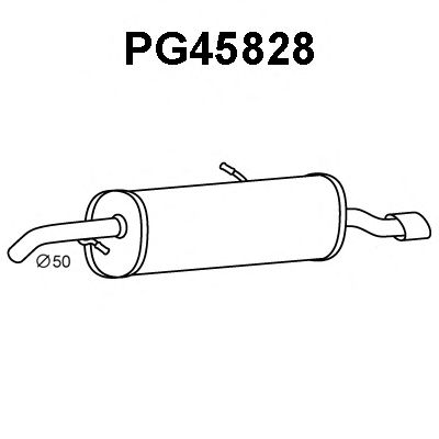 VENEPORTE PG45828 Глушитель выхлопных газов конечный для PEUGEOT 207 (Пежо 207) VENEPORTE PG45828 Глушитель выхлопных газов конечный для PEUGEOT 207 (Пежо 207)