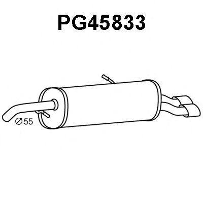 VENEPORTE PG45833 Глушитель выхлопных газов конечный 