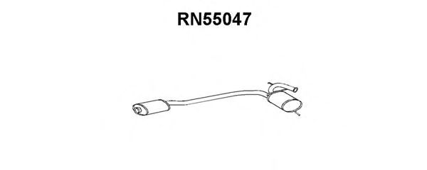 VENEPORTE RN55047 Средний глушитель выхлопных газов 