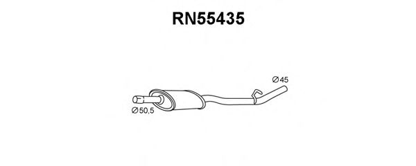 VENEPORTE RN55435 Средний глушитель выхлопных газов 