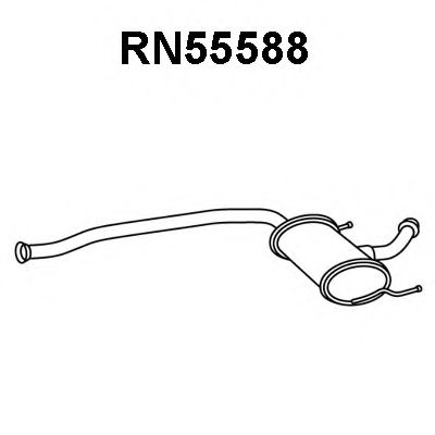 VENEPORTE RN55588 Средний глушитель выхлопных газов 
