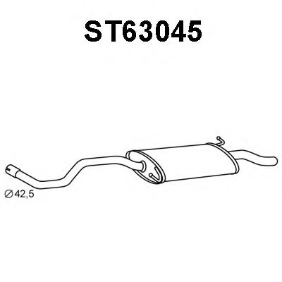 VENEPORTE ST63045 Глушитель выхлопных газов конечный для SEAT CORDOBA (Сеат Кордоба) VENEPORTE ST63045 Глушитель выхлопных газов конечный для SEAT CORDOBA (Сеат Кордоба)