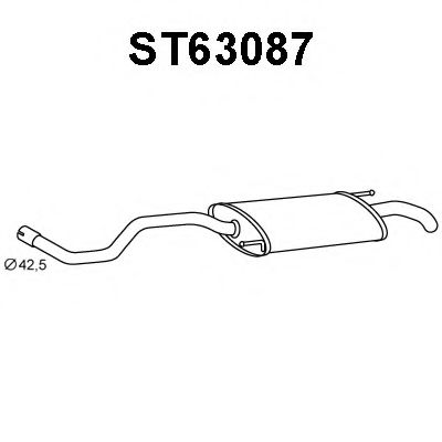 VENEPORTE ST63087 Глушитель выхлопных газов конечный для SEAT CORDOBA (Сеат Кордоба) VENEPORTE ST63087 Глушитель выхлопных газов конечный для SEAT CORDOBA (Сеат Кордоба)