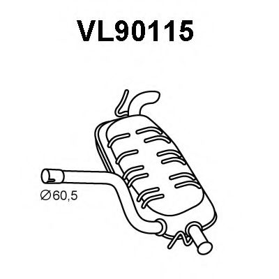 VENEPORTE VL90115 Глушитель выхлопных газов конечный 