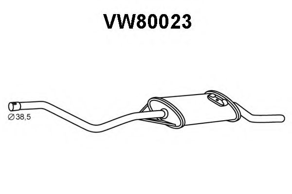 VENEPORTE VW80023 Глушитель выхлопных газов конечный 