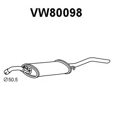 VENEPORTE VW80098 Глушитель выхлопных газов конечный 