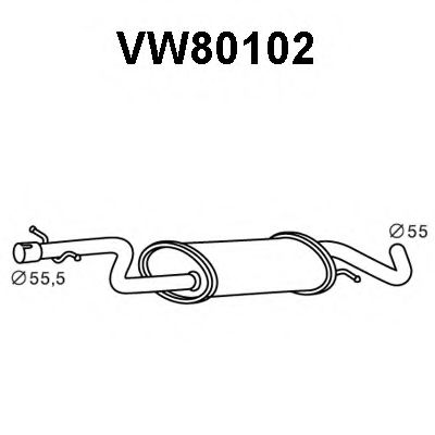 VENEPORTE VW80102 Предглушитель выхлопных газов 