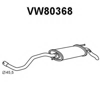 VENEPORTE VW80368 Глушитель выхлопных газов конечный 