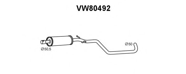 VENEPORTE VW80492 Предглушитель выхлопных газов 