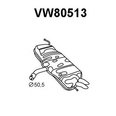VENEPORTE VW80513 Глушитель выхлопных газов конечный 